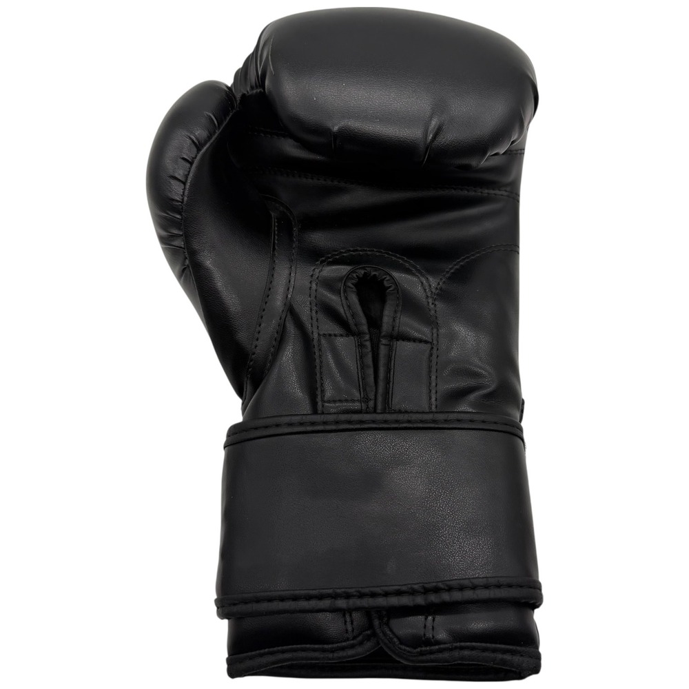 Black 12-oz Boxing Gloves Training Sparring Heavy Bag‎ Hook and Loop Closure - Picture 4 of 8